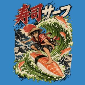 Manga Surfeur Sushi Vague Wasabi