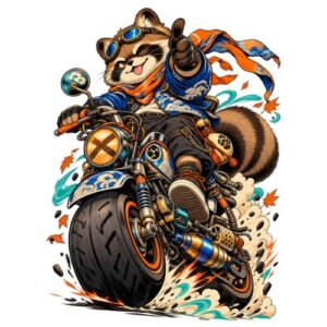Manga Tanuki Motard Course Folle