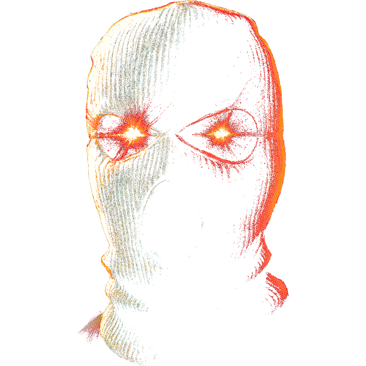 Masque à cagoule yeux lumineux rouges