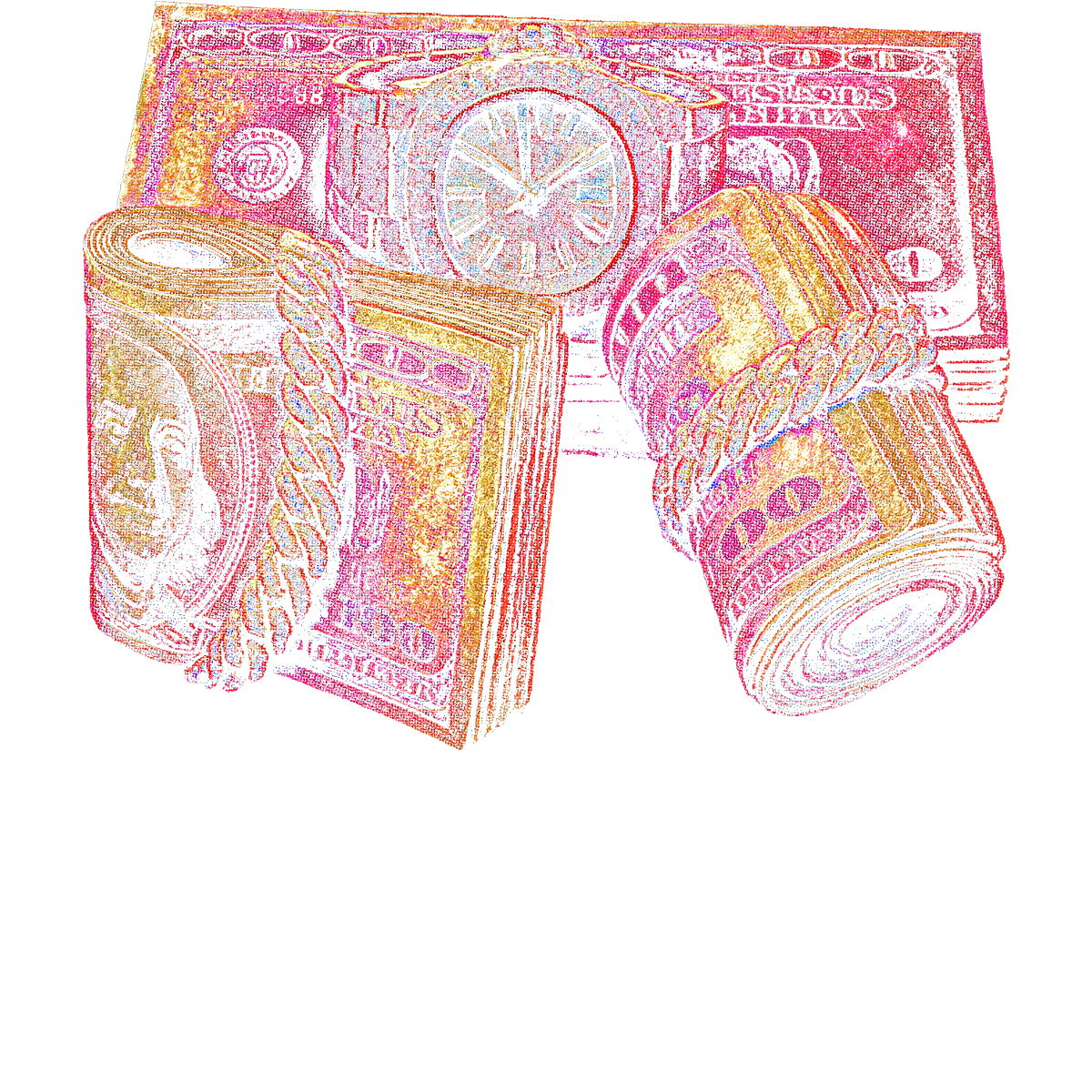 Montre billets bracelets chaînes accessoires luxe
