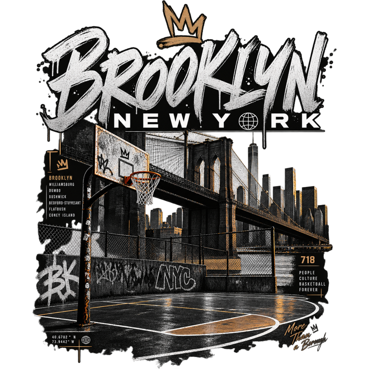 Newyork Brooklyn Basketball Bridge