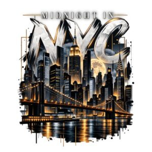 Newyork Midnight Skyline Bridge