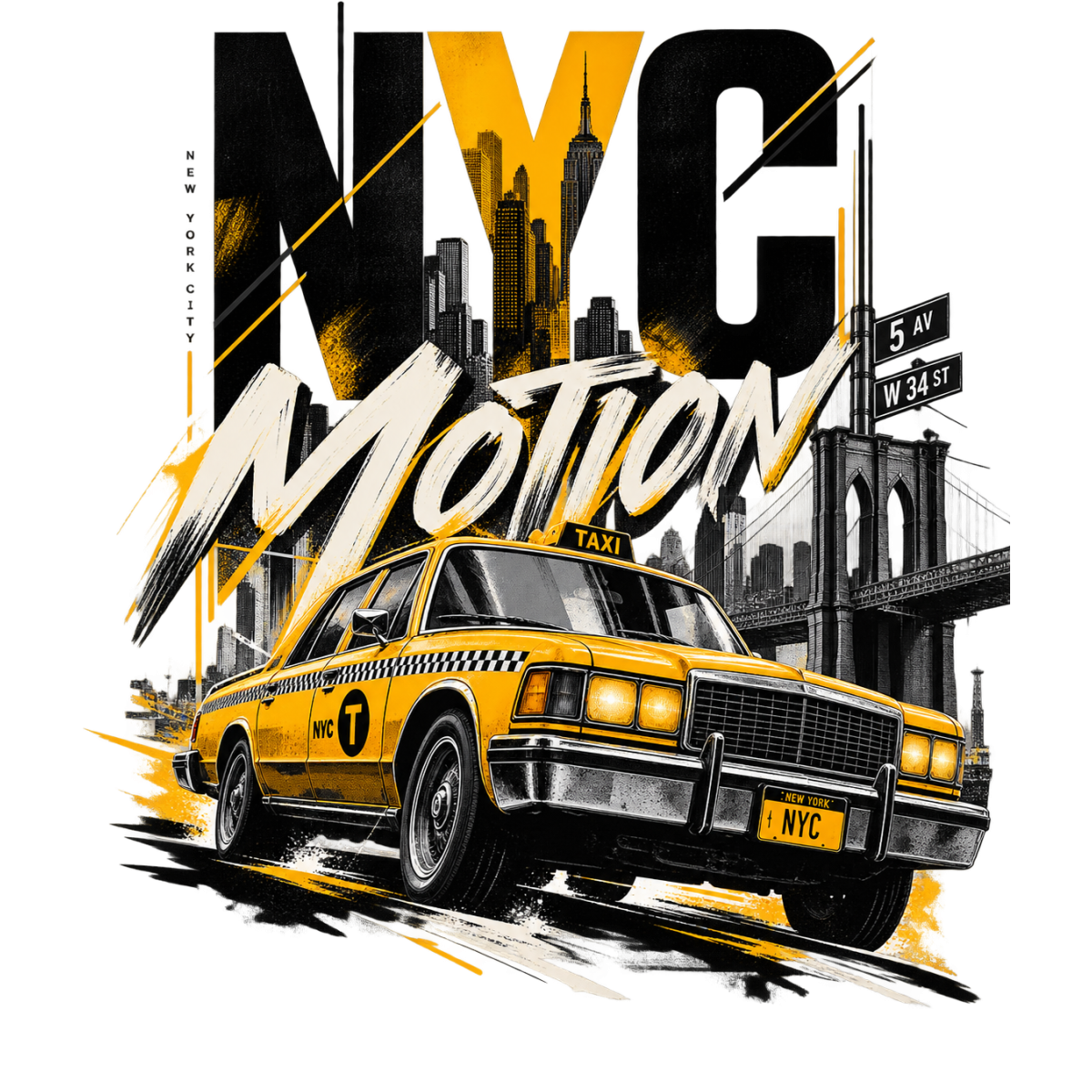 Newyork Taxi Motion Streetwear