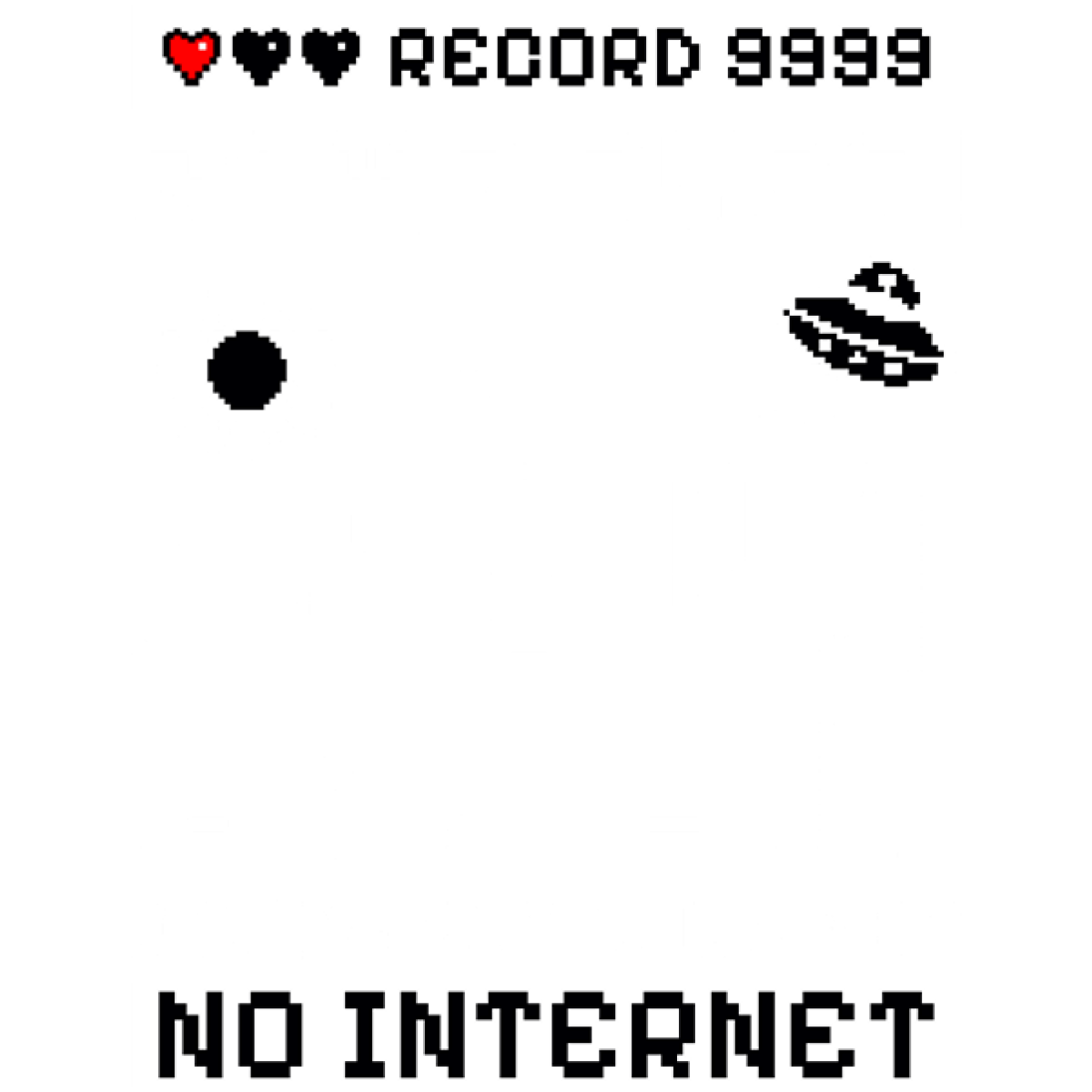 No Internet pixel art vaisseau extraterrestre hearts