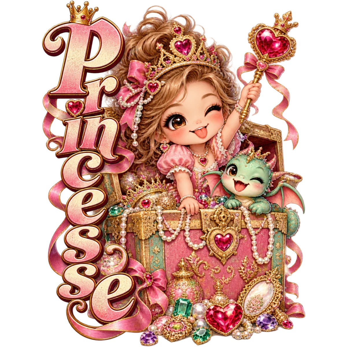 Petite princesse joyeuse et trésors enchantés