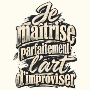 Phrase Humour Maitrise Improvisation Art Vintage