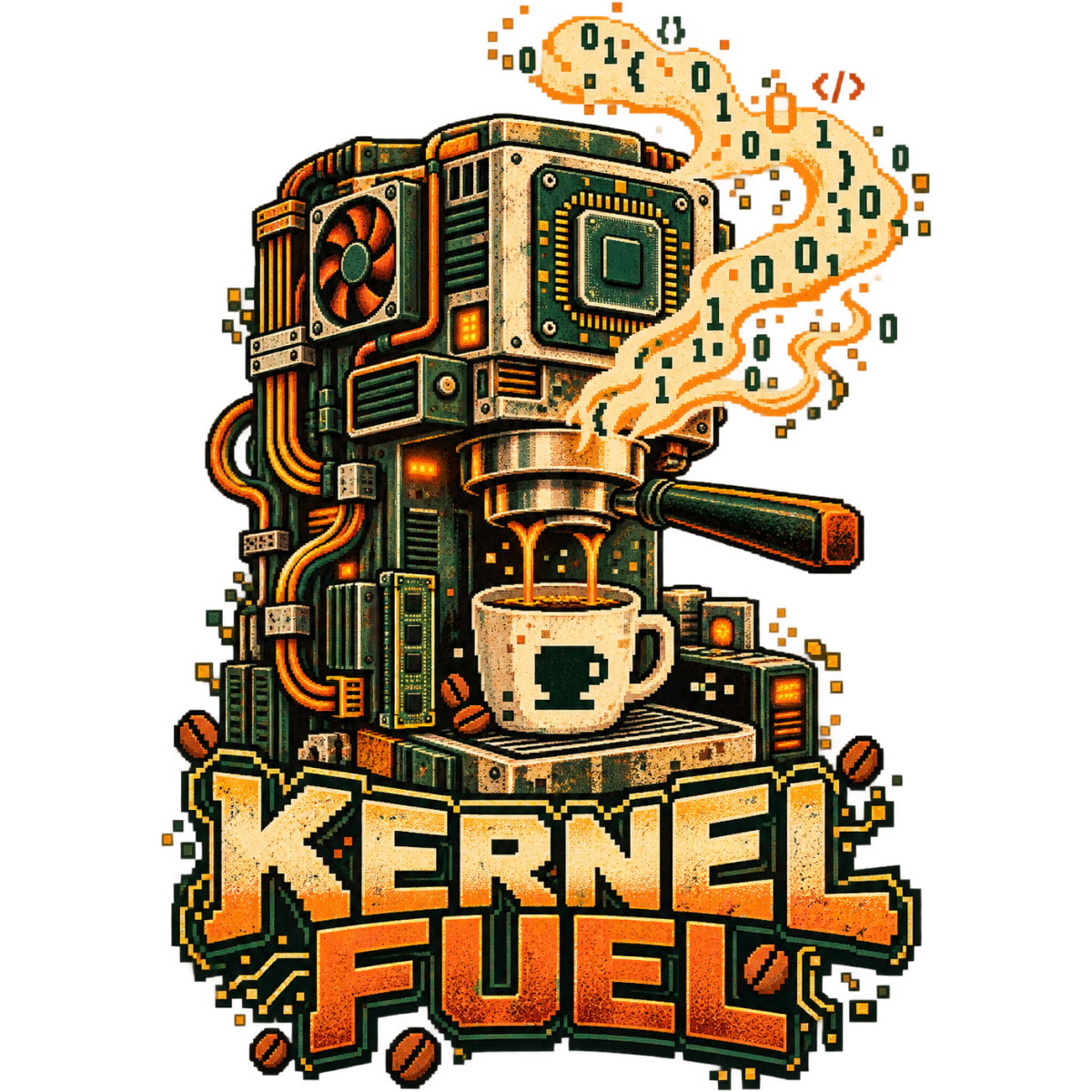Pixel Gamer Machine Cafe Code Processeur