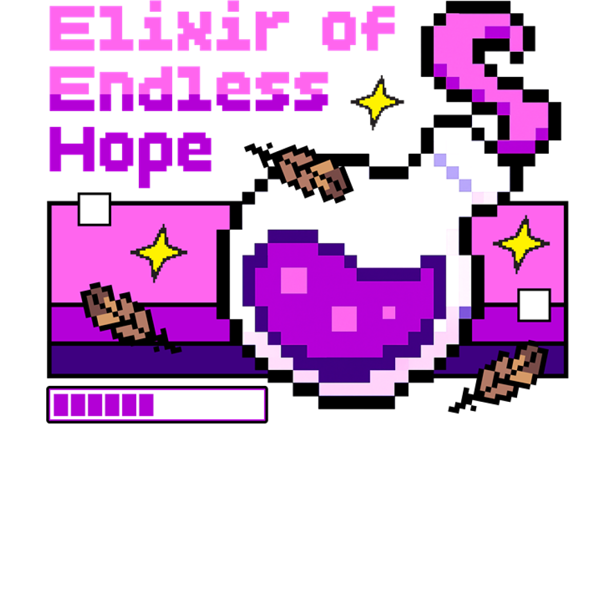 Potion pixel art couleur violette