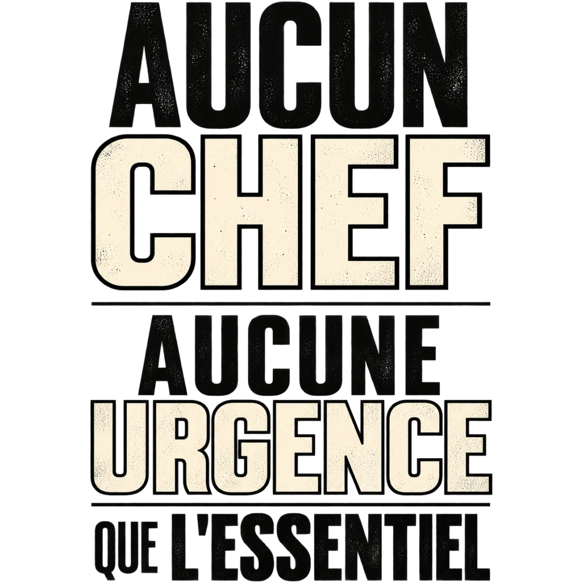 Retraite Aucun Chef Aucune Urgence