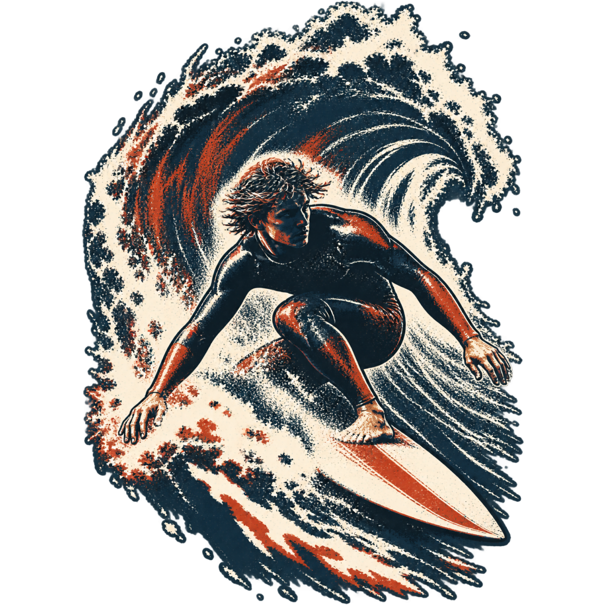 Rider Break Surfeur Traversant