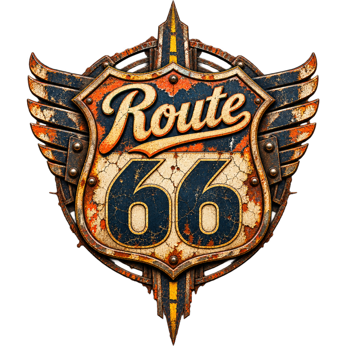 Route66 Bouclier Aile Acier Use
