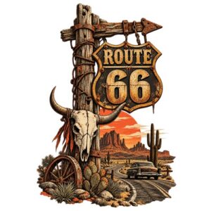 Route66 Panneau Monument Valley Vintage