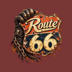Route66 Poing Cuir Chaine Rebelle