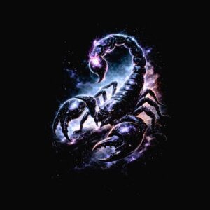 Scorpion blanc phosphorescent éclatant