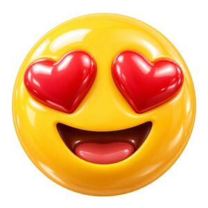 Smiley Amoureux Yeux Coeur