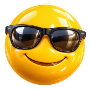 Smiley Cool Lunettes Noires