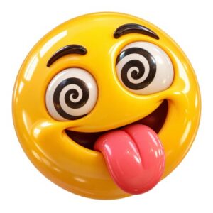 Smiley Fou Yeux Spirale