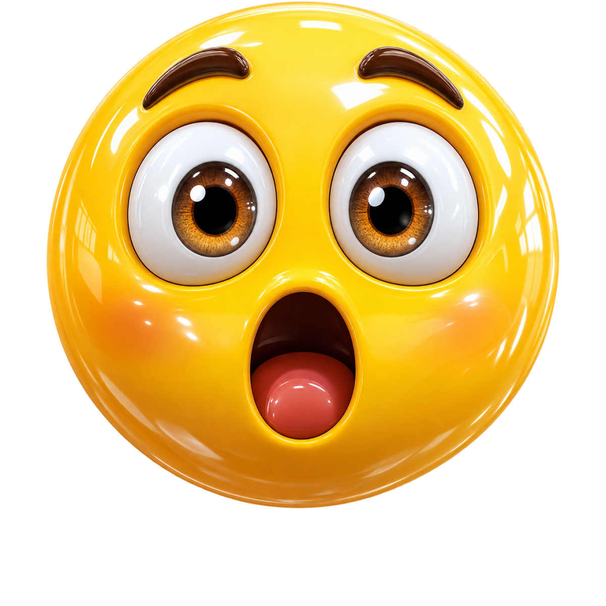 Smiley Surpris Bouche Ouverte