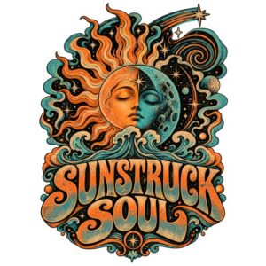 Soleil et lune visage fusionnés