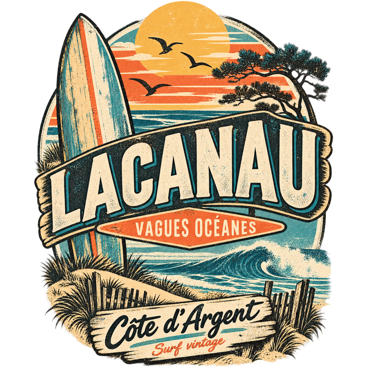 Surf Lacanau Vagues Oceanes