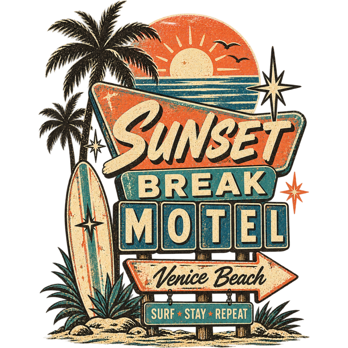 Surf Sunset Break Venice