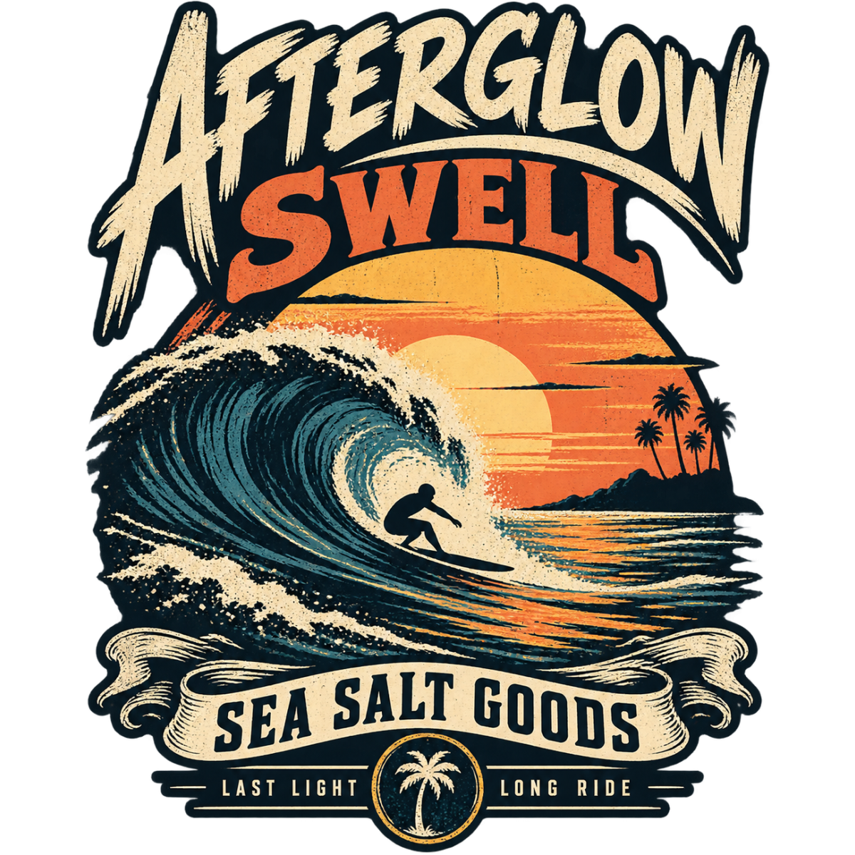 Surf Vague Surfeur Soleil Couchant
