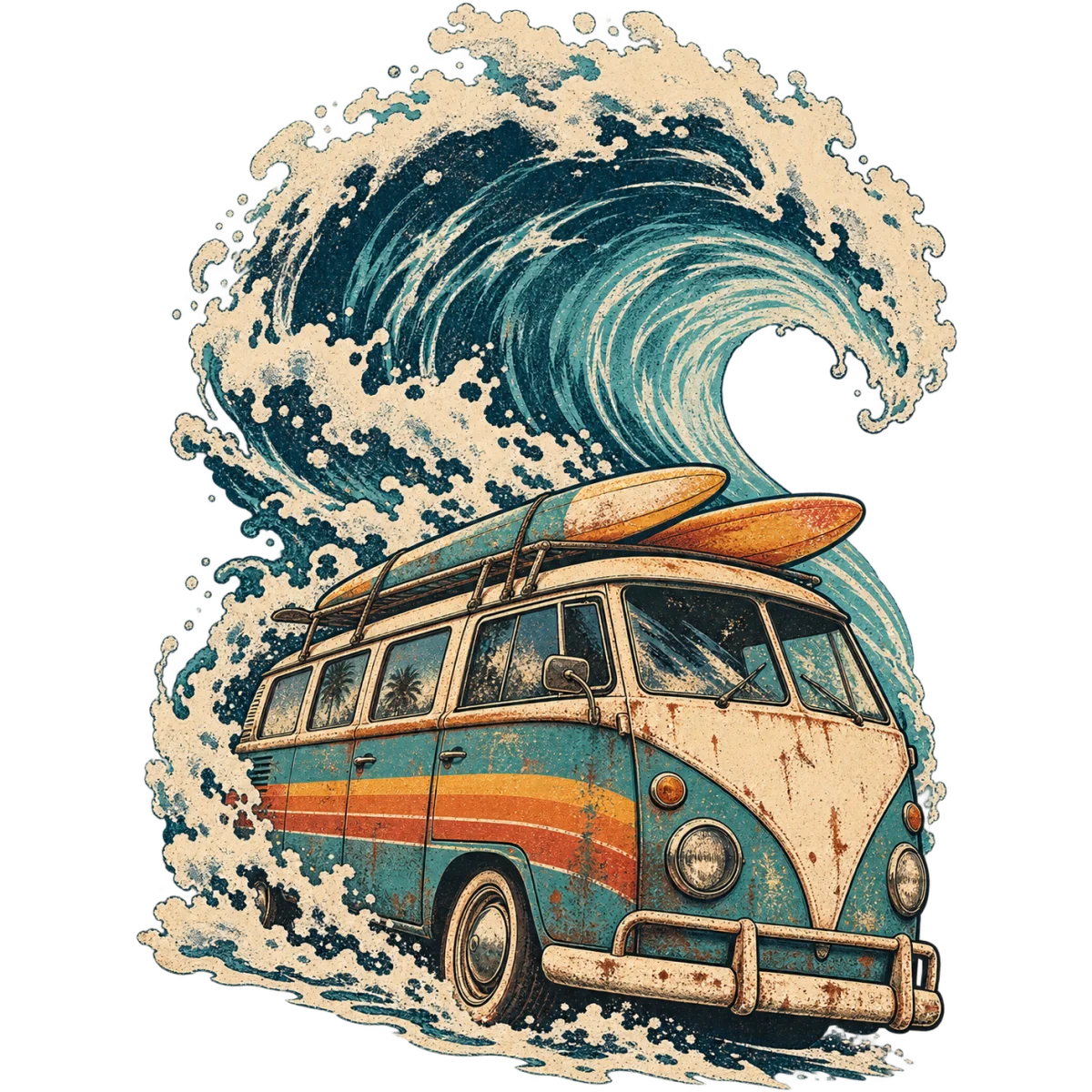 Surfing Van Combi vintage