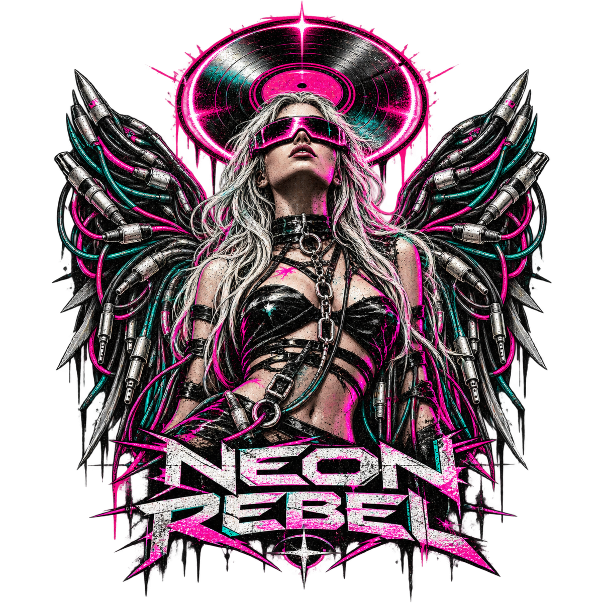 Teufeur Ange Cyber Vinyle Neon