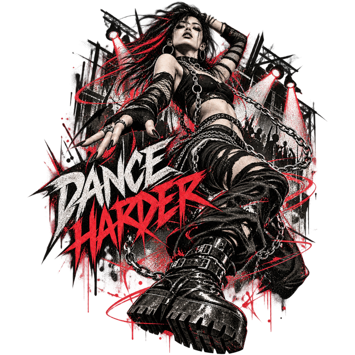 Teufeur Danseuse Industrielle Chaines Radicales