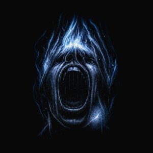Visage criant expression de peur