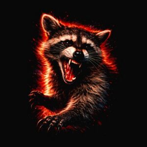 Visage de renard féroce rugissant
