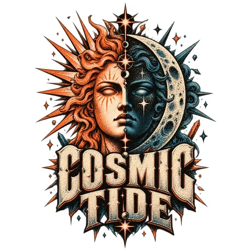 Visage soleil lune Cosmic Tide