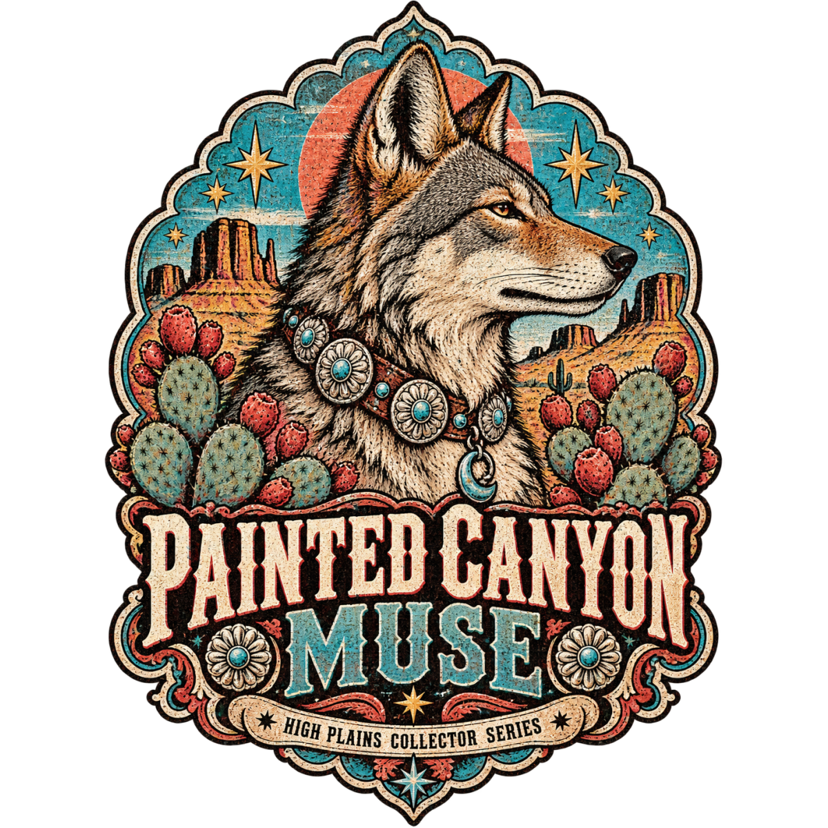 Wildwest Wolf Painted Canyon Muse