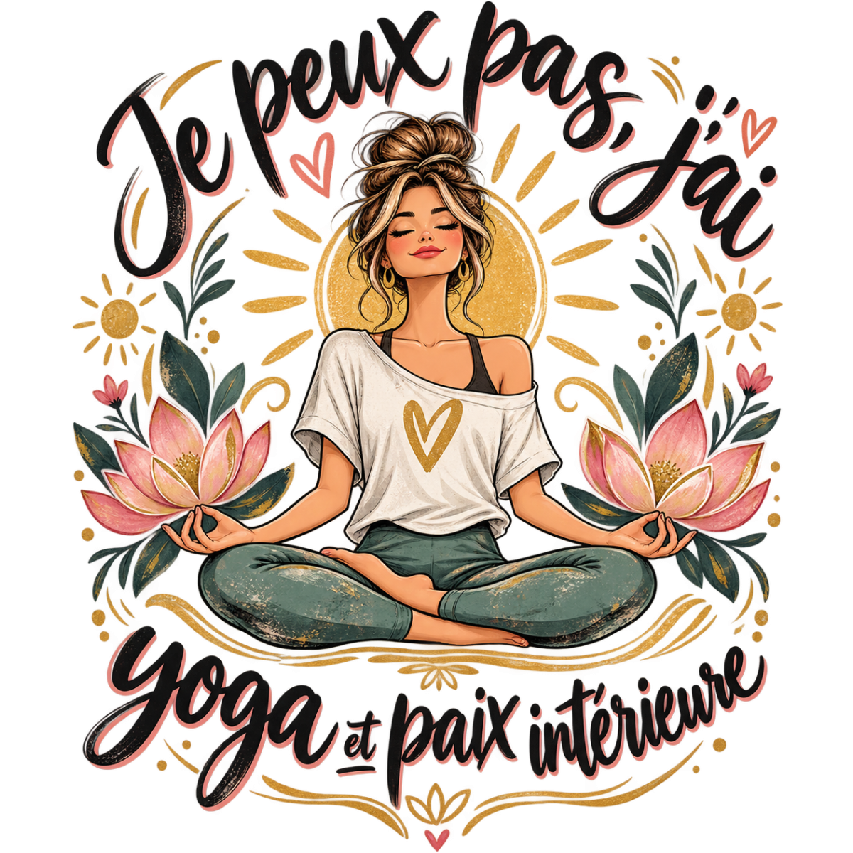 Yoga Paix Fleurs Zen