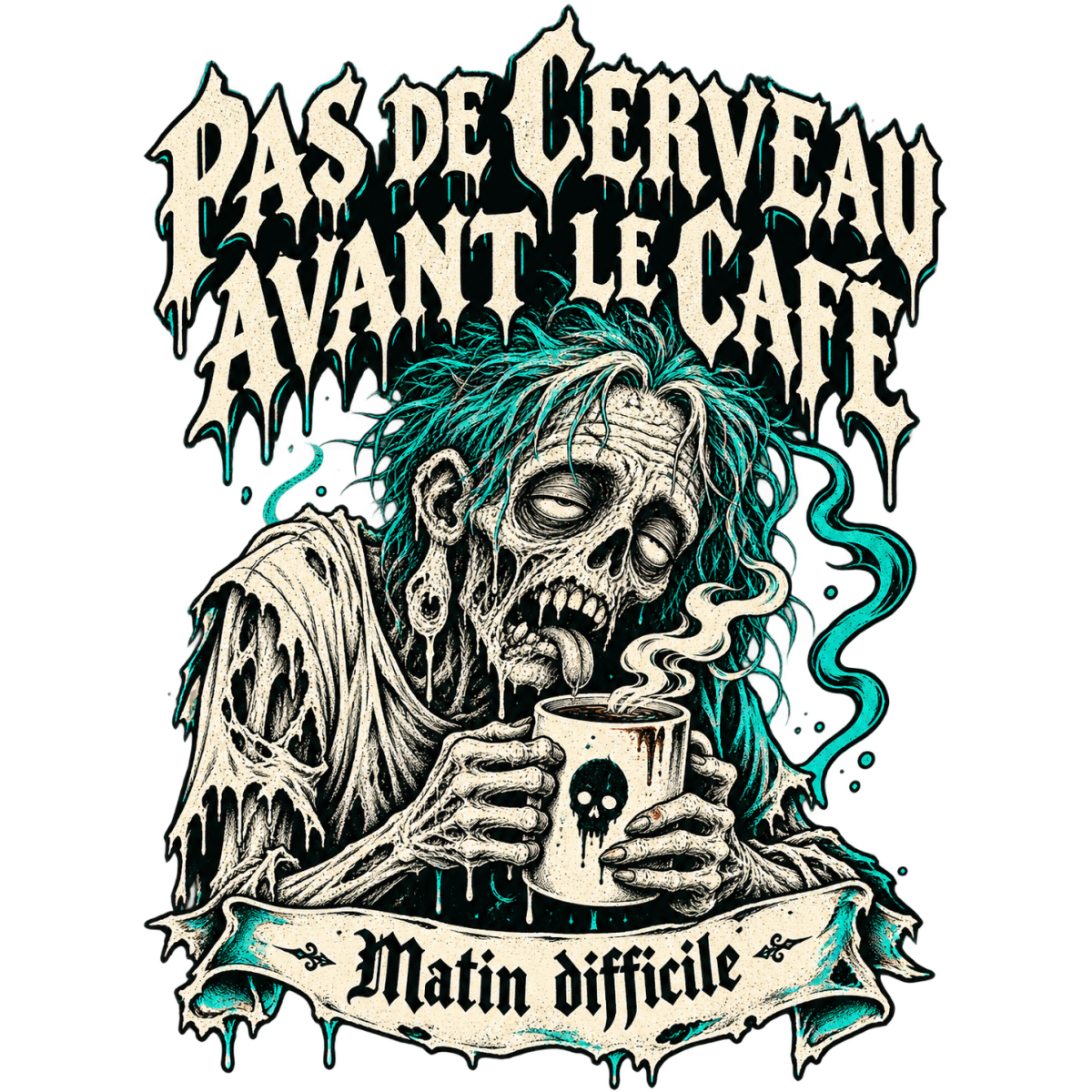 Zombie Cafe Cerveau Matin Difficile