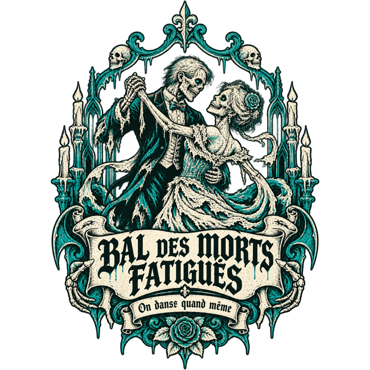 Zombie Couple Bal Morts Fatigues