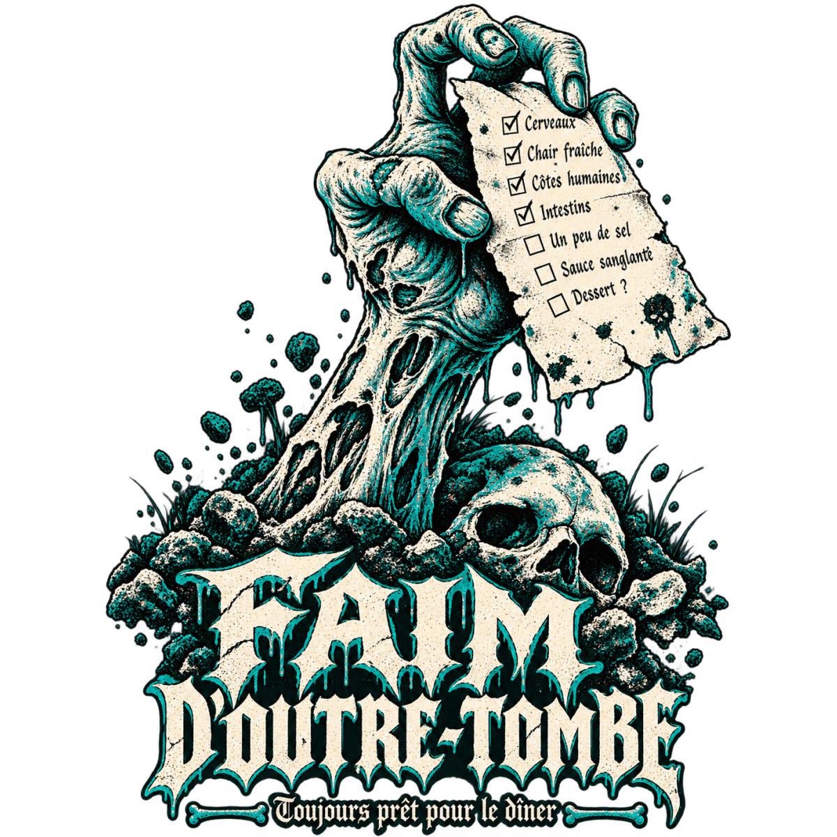 Zombie Main Liste Faim Tombe